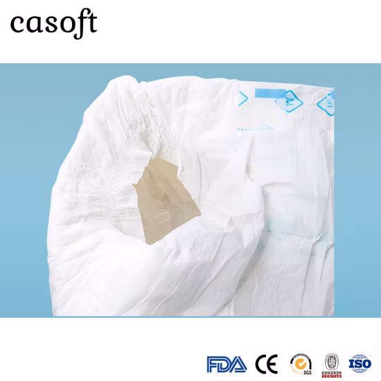 Wholesale Quick Dry Breathable Fluff Pulp Incontinence Diaper Hospital Senior Ultra Thick Comfortable Disposable Adult Diaper